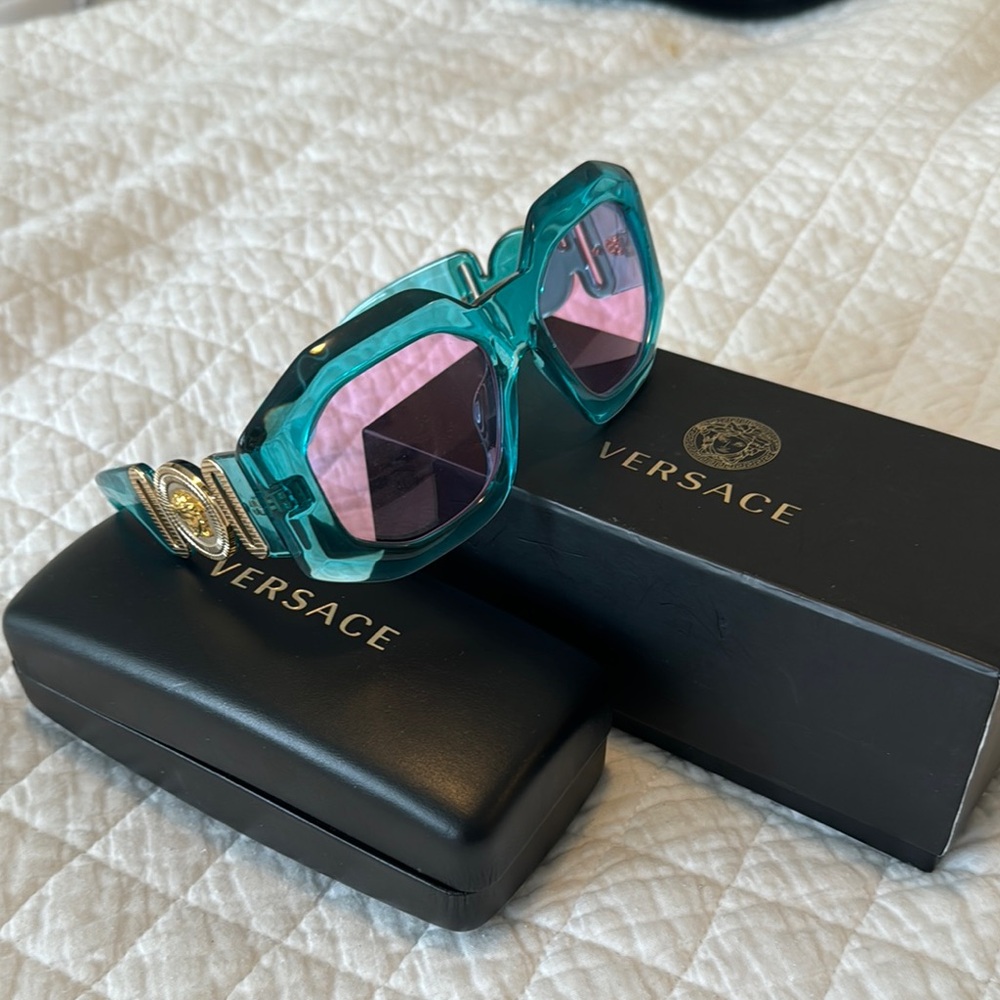 Versace Blue Sunglasses Elegant Accessories